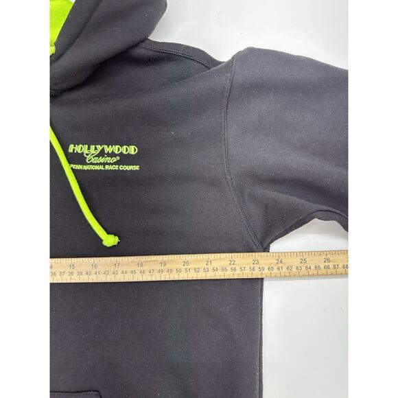 Tipsy Jacket Large Black Zip Up Hooded Hollywood Casino Penn National Fleece - Picture 9 of 12